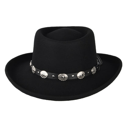 Jaxon & James Crossfire Gambler Hut aus Wollfilz - Schwarz