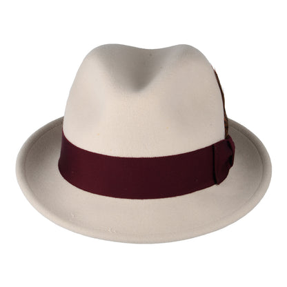 Bailey Tino II Knautschbarer Wasserabweisende Trilby Hut aus Wollfilz - Beige