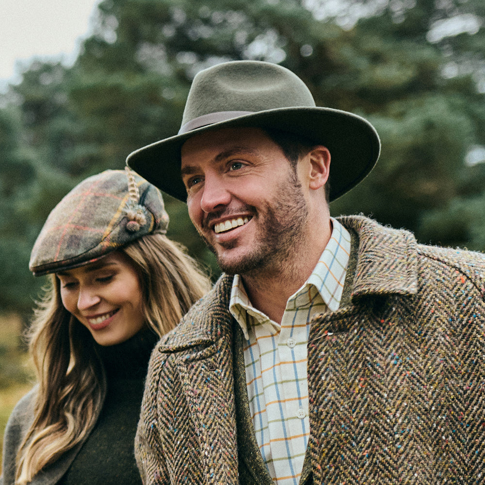 Failsworth Adventurer Wasserabweisender Fedora Hut - Grasgrün