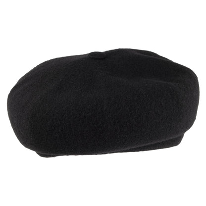 Kangol Jax Baskenmütze aus Wolle - Schwarz