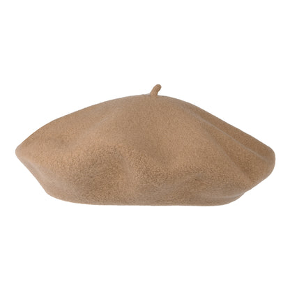 Laulhère authentische Baskenmütze aus Merinowolle - Kamel