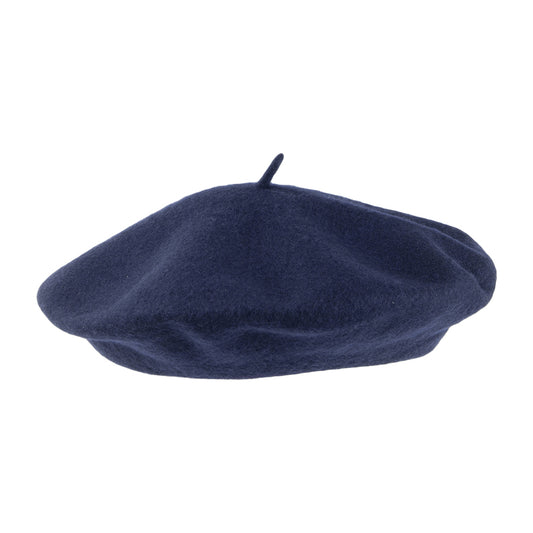 Village Hats Modische Baskenmütze aus Wolle - Marineblau
