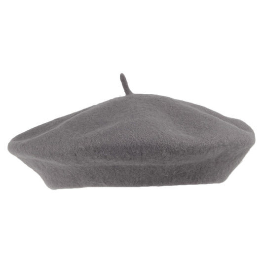 Village Hats Modische Baskenmütze aus Wolle - Grau
