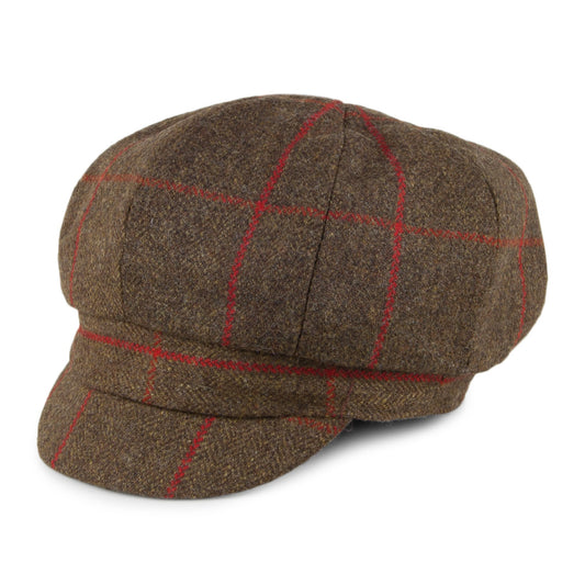 Jane Anne Designs Chloe Bakerboy Ballonmütze - Braun-Rot