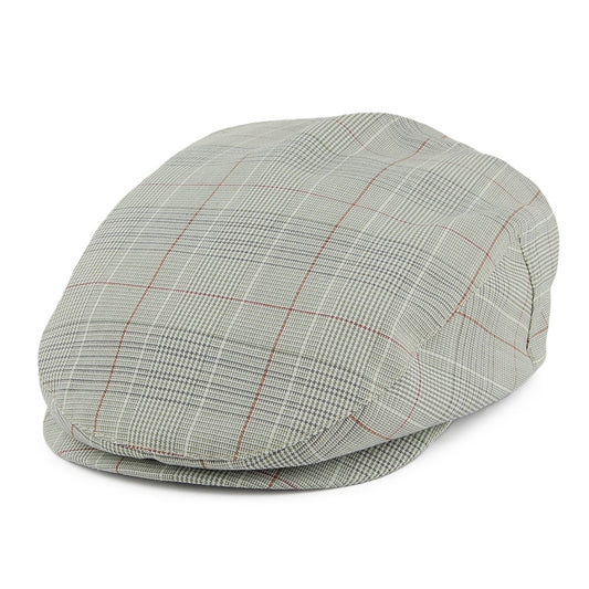 Brixton Hooligan Schiebermütze mit Windowpane-Muster - Grau-Salbeigrün