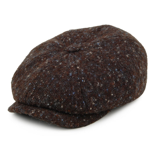 Stetson Hatteras Donegal Tweed Ballonmütze - Braun
