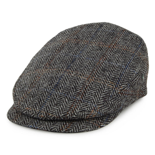 City Sport HARRIS TWEED Schiebermütze mit verlängertem Visier - Grau-Schwarz
