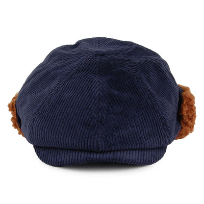 Brixton Brood Kord Ballonmütze mit Ohrenklappen - Marineblau