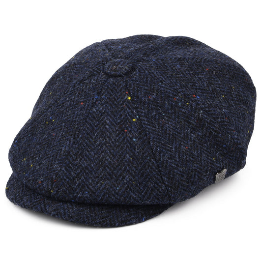 Failsworth Carloway HARRIS TWEED Ballonmütze - Marineblau