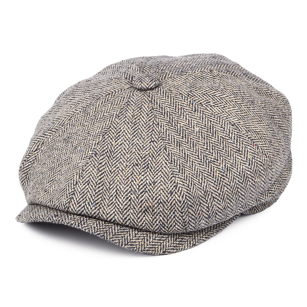 Stetson Hatteras Ballonmütze aus Seide - Natur-Indigo
