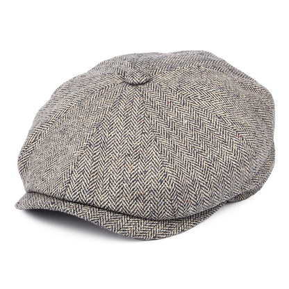 Stetson Hatteras Ballonmütze aus Seide - Natur-Indigo