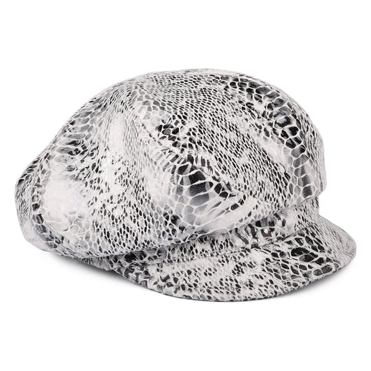 Seeberger Bakerboy Ballonmütze Schlangen Print - Weiß