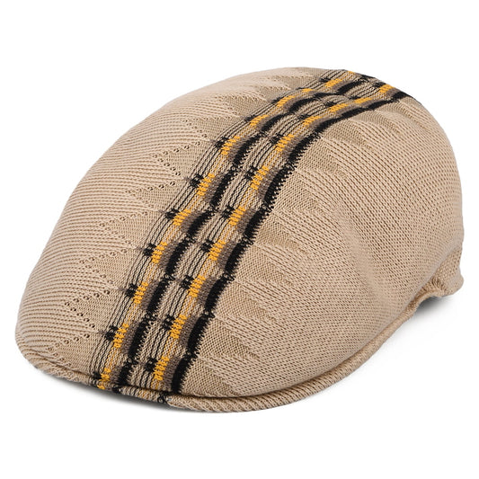 Kangol Argyle Stripe 504 Special Schiebermütze - Beige