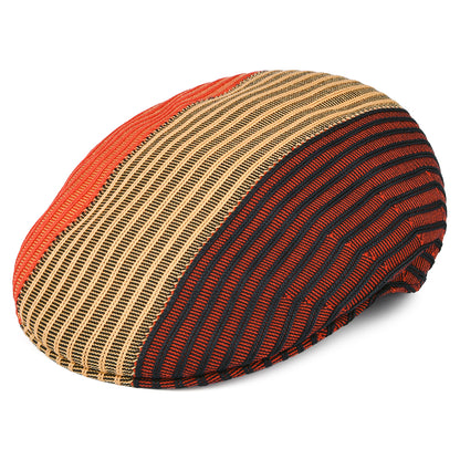 Kangol Tri Tone Rib 504 Schiebermütze - Weinrot-Gold-Rot