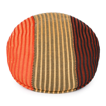 Kangol Tri Tone Rib 504 Schiebermütze - Weinrot-Gold-Rot