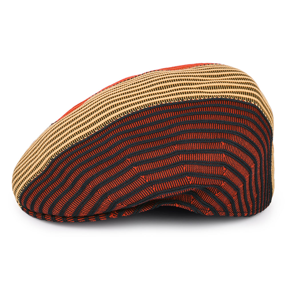 Kangol Tri Tone Rib 504 Schiebermütze - Weinrot-Gold-Rot