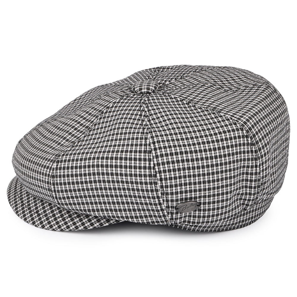 Bailey Laz Seersucker Ballonmütze - Schwarz-Weiß