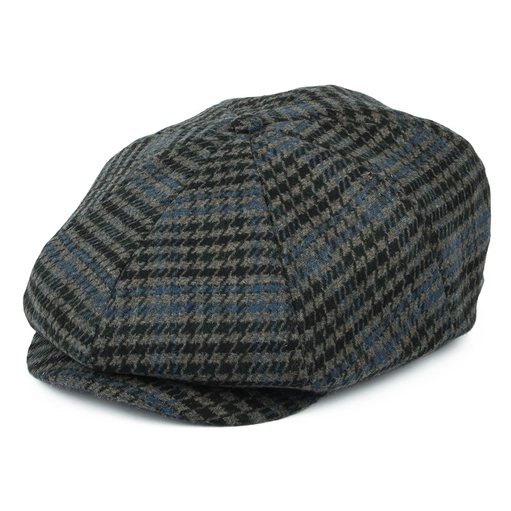 Brixton Brood II Ballonmütze Houndstooth - Steingrau-Blau