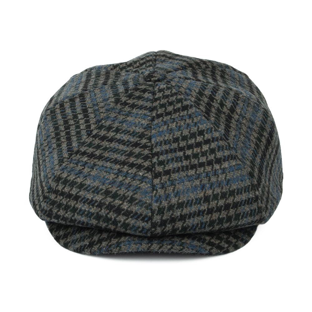 Brixton Brood II Ballonmütze Houndstooth - Steingrau-Blau