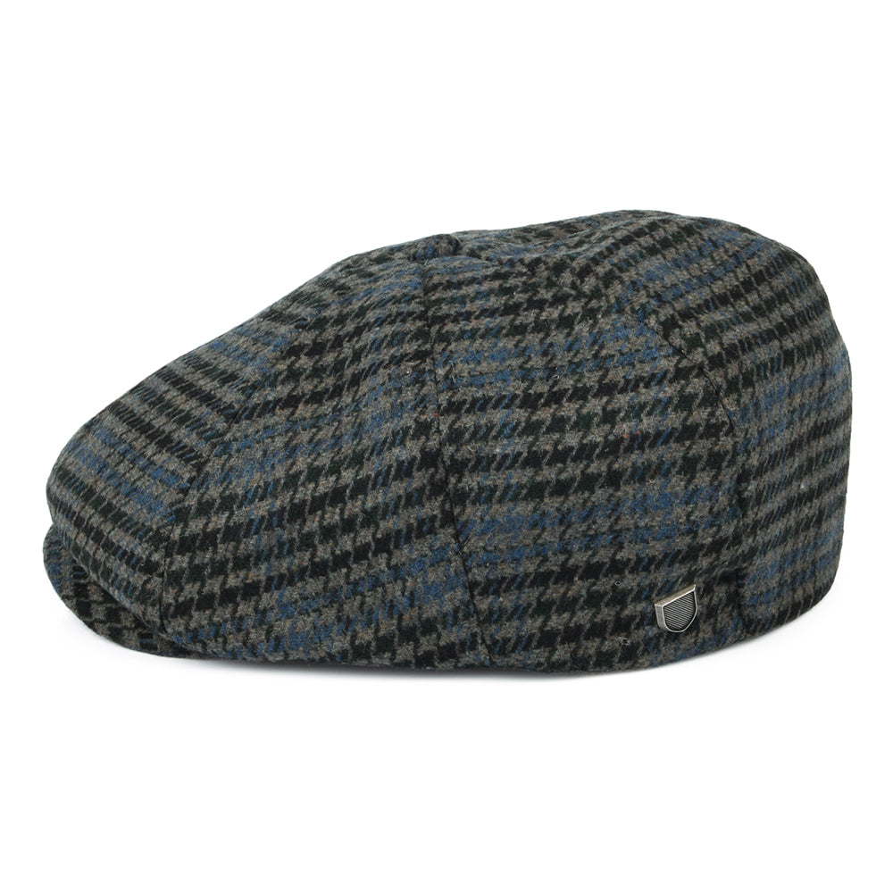 Brixton Brood II Ballonmütze Houndstooth - Steingrau-Blau