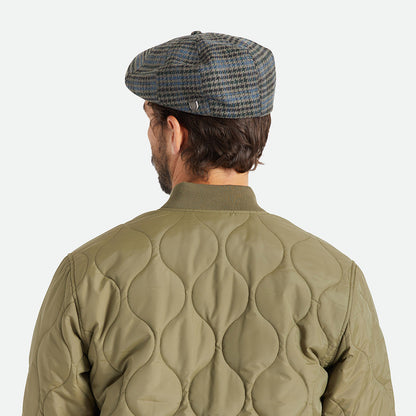 Brixton Brood II Ballonmütze Houndstooth - Steingrau-Blau