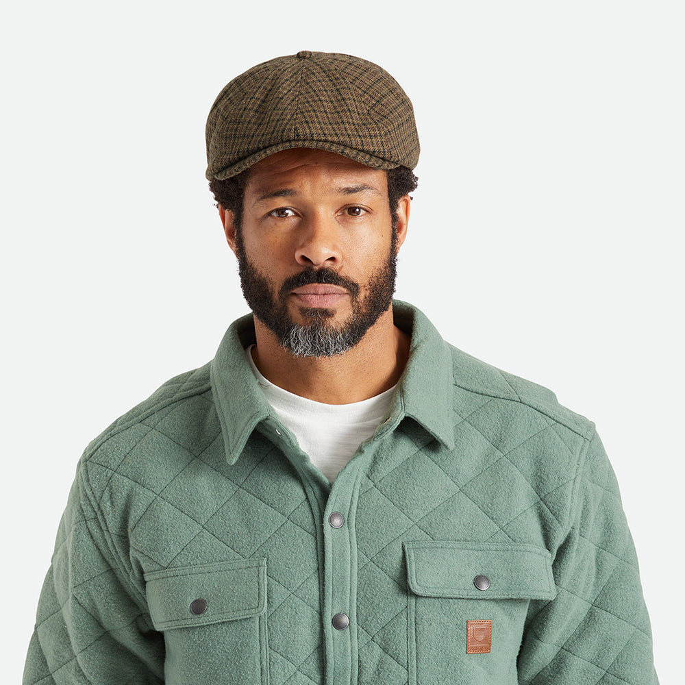 Brixton Brood II Ballonmütze Houndstooth - Karamell-Schwarz