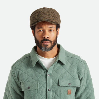 Brixton Brood II Ballonmütze Houndstooth - Karamell-Schwarz