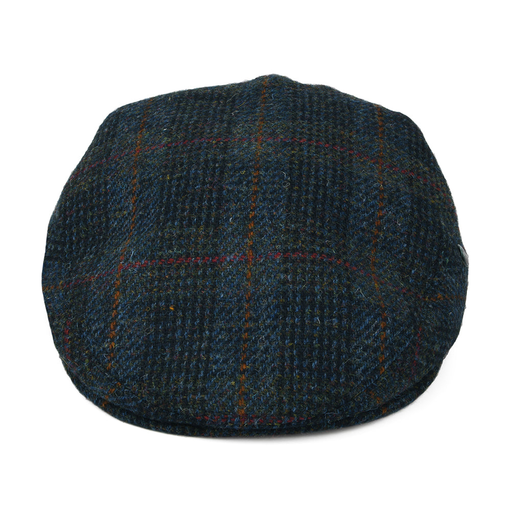 City Sport HARRIS TWEED Schiebermütze mit Fensterscheibenmuster - Blau-Marineblau