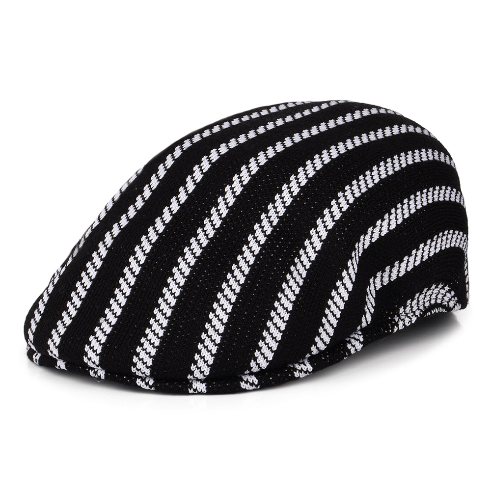 Kangol Twist Stripe 504 Schiebermütze - Schwarz-Weiß