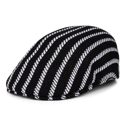 Kangol Twist Stripe 504 Schiebermütze - Schwarz-Weiß