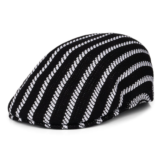 Kangol Twist Stripe 504 Schiebermütze - Schwarz-Weiß
