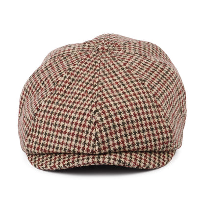 Brixton Brood II Leichtgewicht Ballonmütze Houndstooth - Preiselbeerenrot-Kamel