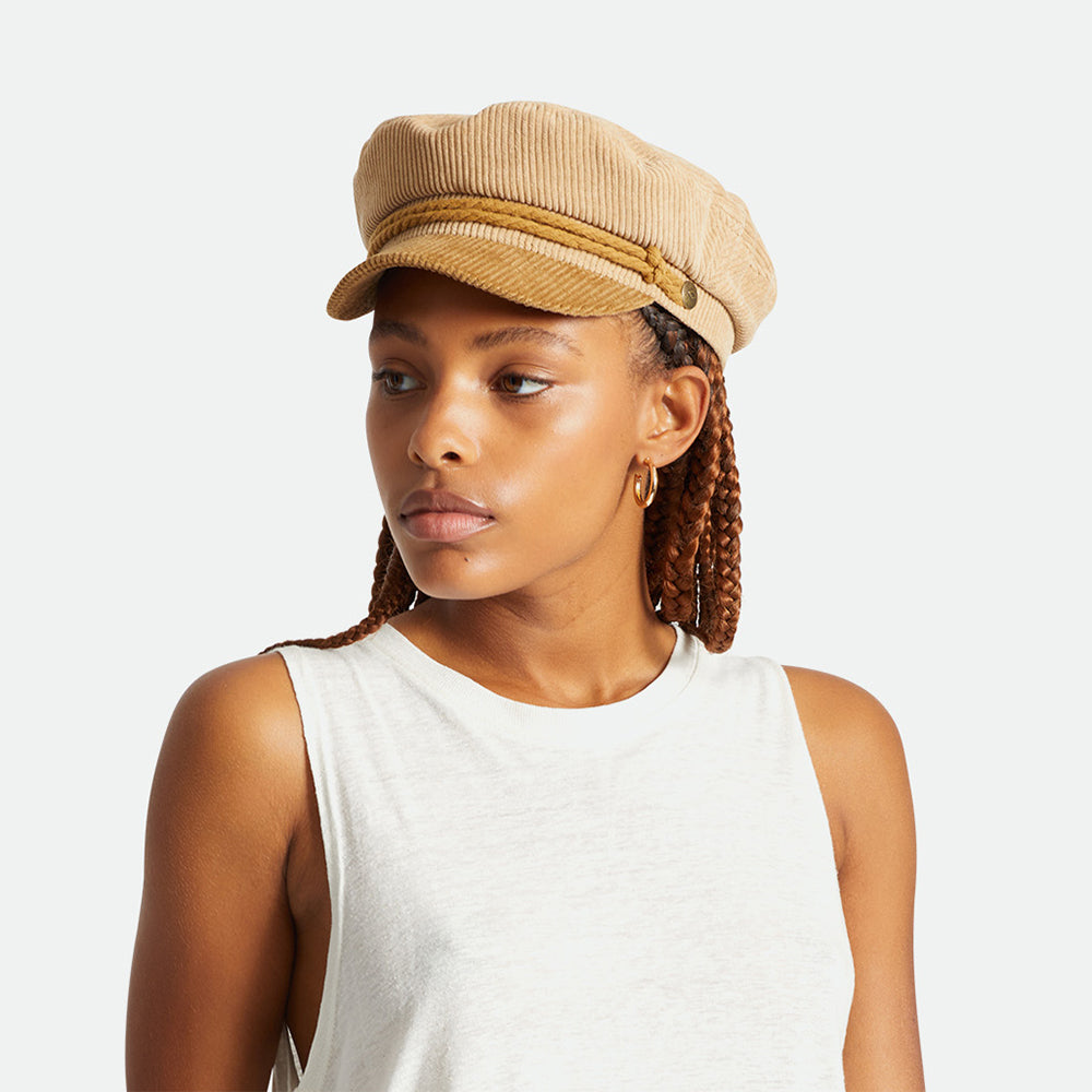 Brixton Kord Schiffermütze - Bronze-Sand