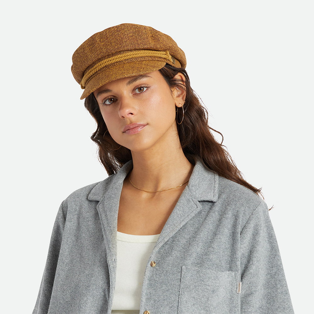 Brixton Schiffermütze aus Stroh - Hellbraun