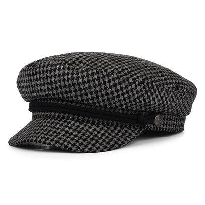 Brixton Schiffermütze Houndstooth - Grau-Schwarz
