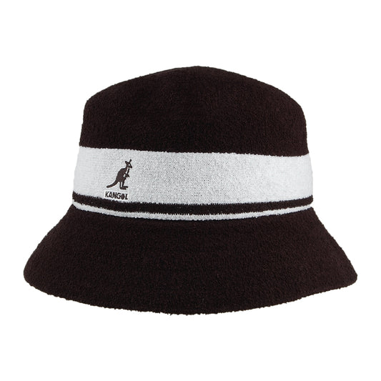 Kangol Bermuda Fischerhut mit Streifen - Schwarz