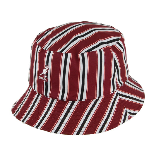 Kangol Double Pattern Wendbarer Fischerhut - Burgunderrot-Multi
