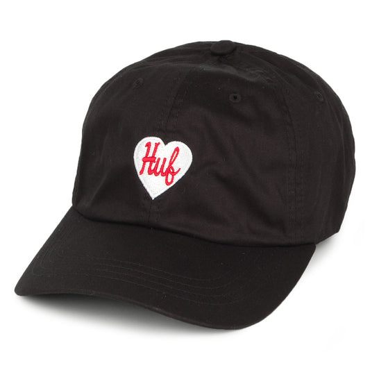 HUF Plastik Herz Curved Visor Baseball Cap - Schwarz