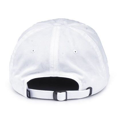 HUF Original Logo Baseball Cap mit gebogenem Visier aus Baumwolle - Weiß