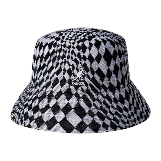 Kangol Fischerhut Warped Check - Schwarz-Grau
