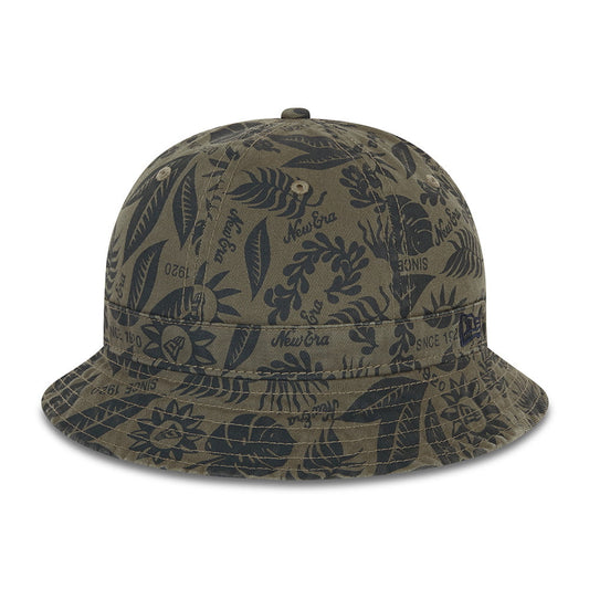 New Era NE Hibiscus Print Fischerhut - Olivgrün