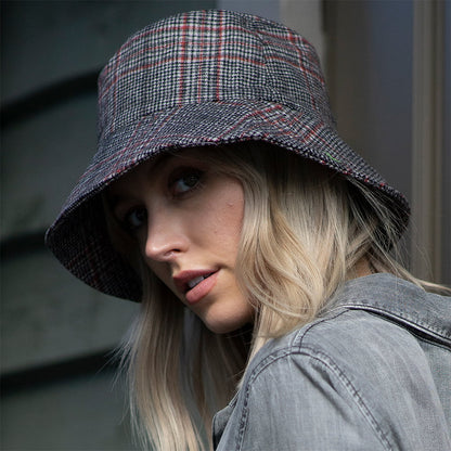 Scala Morelia Fischerhut Kariert - Schwarz-Rot