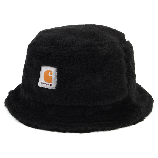 Carhartt WIP Plains Kunstfell Fischerhut - Schwarz