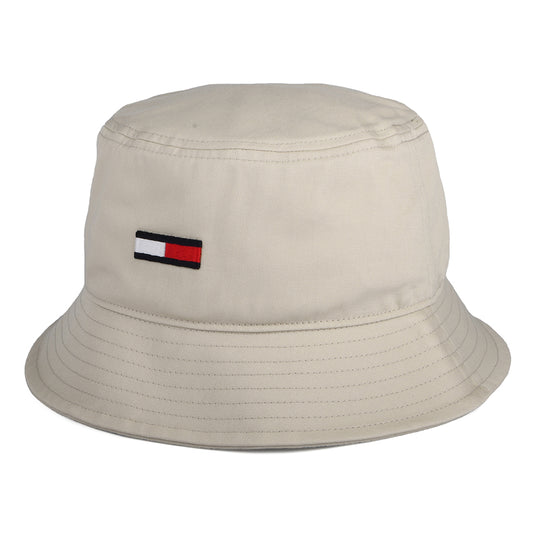 Tommy Hilfiger TJM Flag Fischerhut aus organischer Baumwolle - Beige