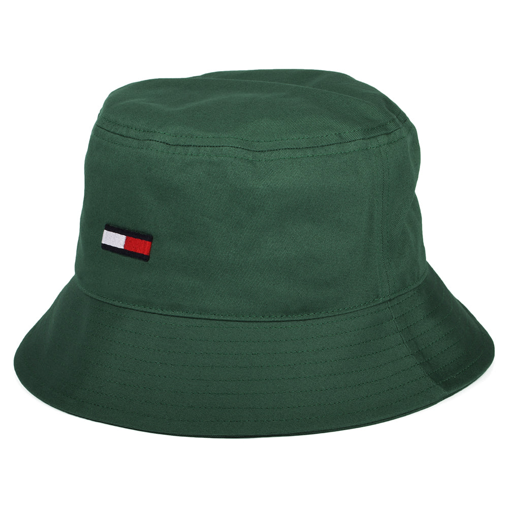 Tommy Hilfiger TJM Flag Fischerhut aus organischer Baumwolle - Salbeigrün