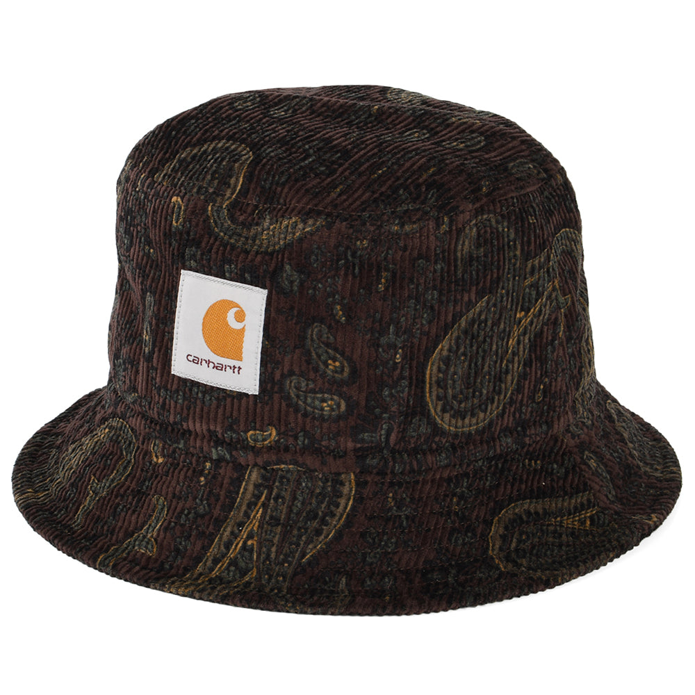 Carhartt WIP Kord Fischerhut mit Paisleymuster - Burgunderrot-Multi