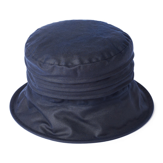 Failsworth Regen Fischerhut aus British Waxed Cotton - Marineblau