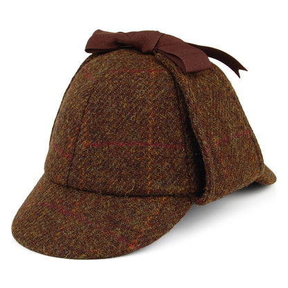 Failsworth Sherlock Holmes Hut aus Harris Tweed - Olivgrün-Multi