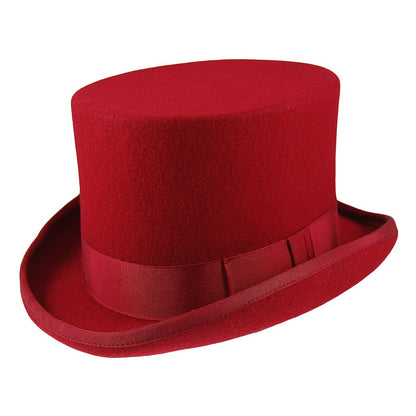 Christys Zylinder Hut aus Wollfilz - Rot