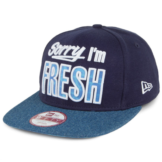 New Era 9FIFTY Sorry Im Fresh Snapback Cap - Fresh Infill - Marineblau-Blau